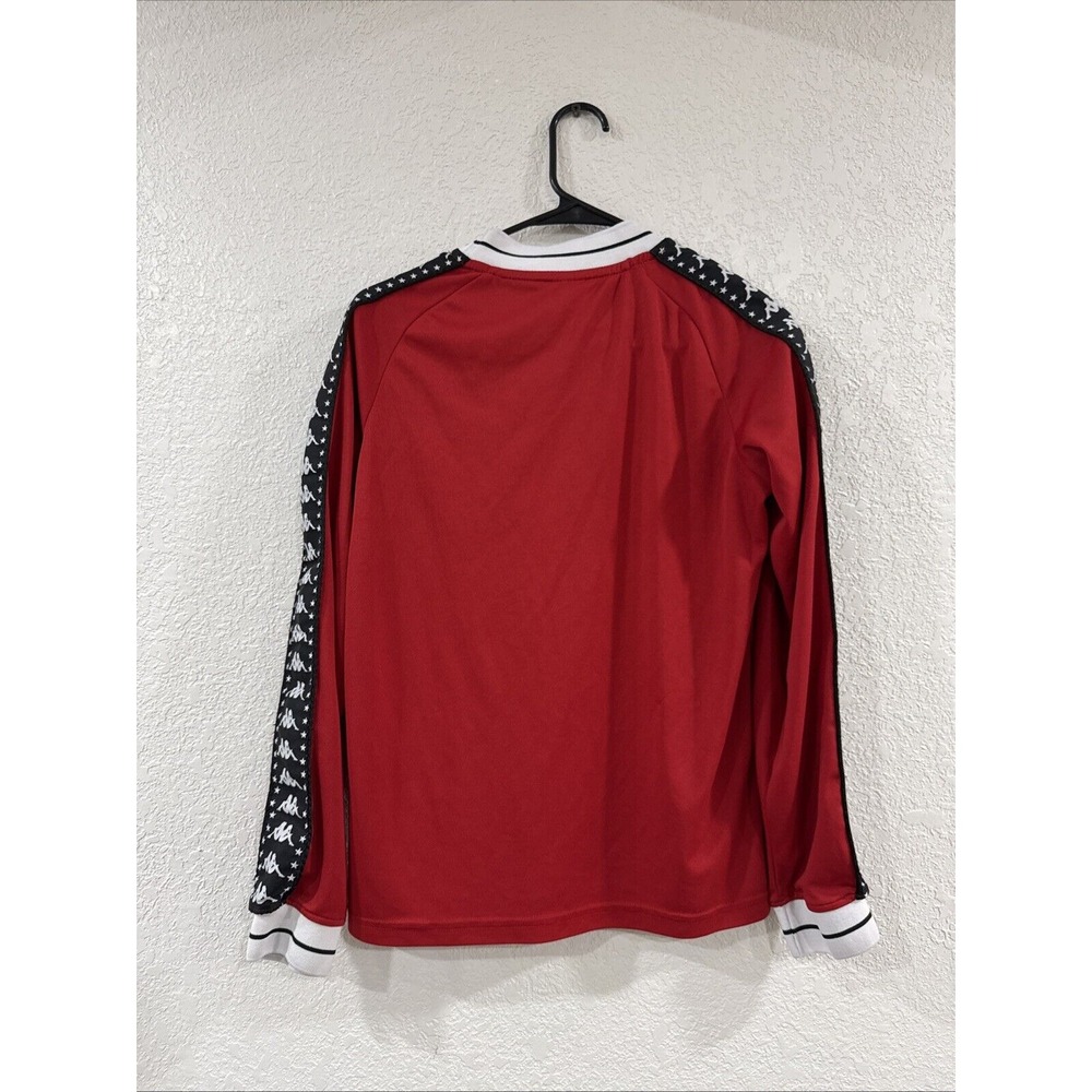 Kappa Sweatshirt Womens Small Red Velour Tapered Sleeves - Picture 2 of 8